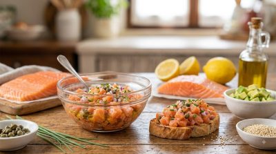 Tartar di salmone fresco