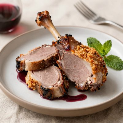 Cosciotto d’agnello alla salsa di menta