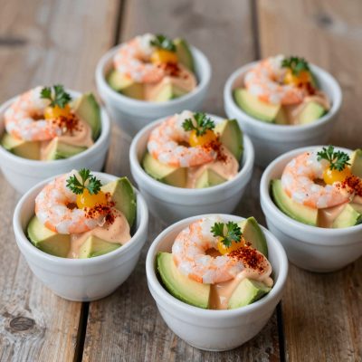 Cocktail d’avocado ai gamberetti
