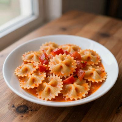 Farfalle alla crema di peperoni