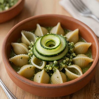 Conchiglie alla salsa con zucchine
