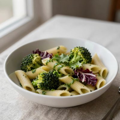 Mezze penne al sugo verde