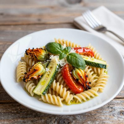 Fusilli ai fiori di zucca