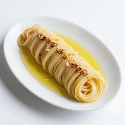 Spaghetti aglio olio e peperoncino