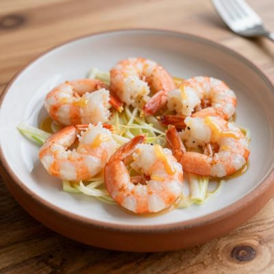 Antipasto tiepido ai gamberi