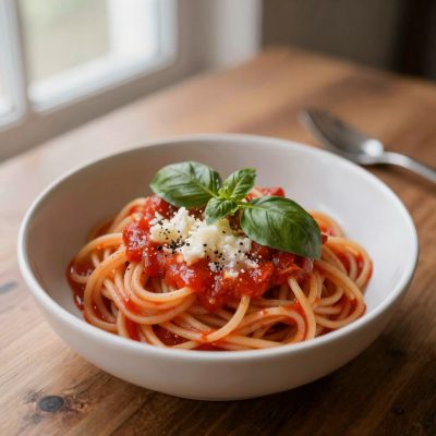 Spaghetti al Pomodoro e Gorgonzola