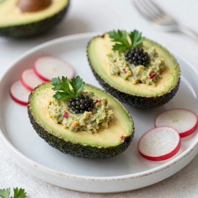 Avocado con caviale