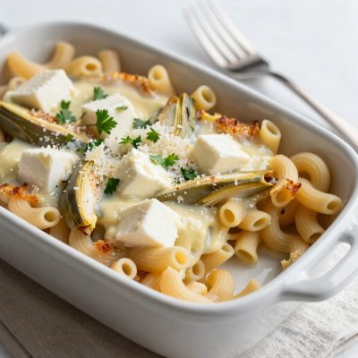 Maccheroncini ai carciofi e mozzarella