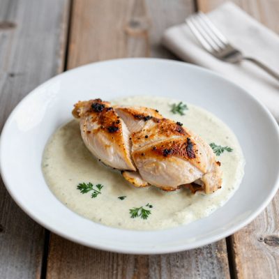Pollo al dragoncello