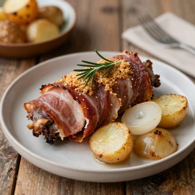 Coniglio in porchetta imporchettato