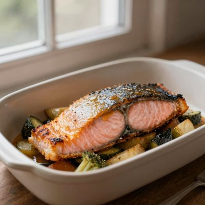 Salmone ripieno al forno