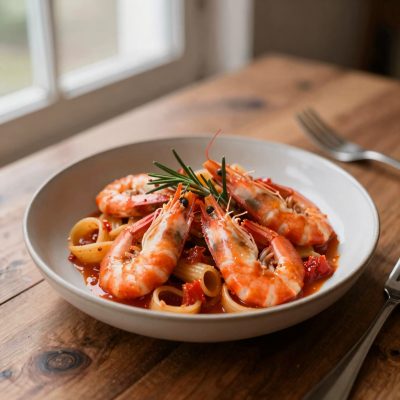 Bucatini ai Crostacei e Rosmarino