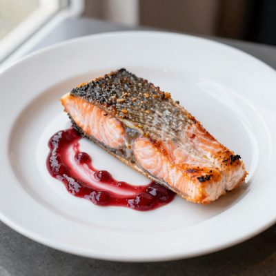Filetto di salmone all’amarena