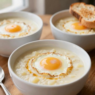 Zuppa di patate e uova alla birra