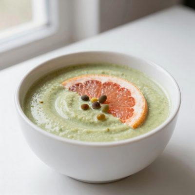 Zuppa di avocado e pompelmo