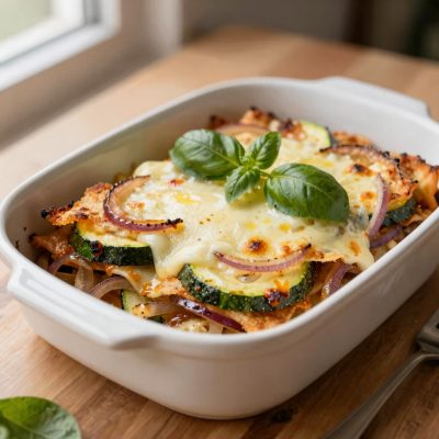 Lasagne con cipolle e zucchine
