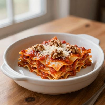 Lasagne con Ricotta e Noci