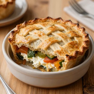Torta di ricotta di pecora e verdure alla greca